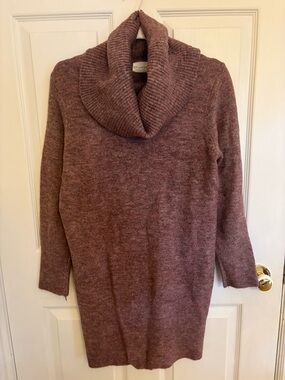Dreamers Mauve Cowl Neck Sweater Dress